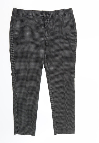 Womens UK Size 34 Zara Regular Fit  Black Trousers