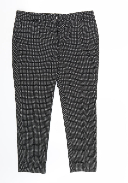 Womens UK Size 34 Zara Regular Fit  Black Trousers