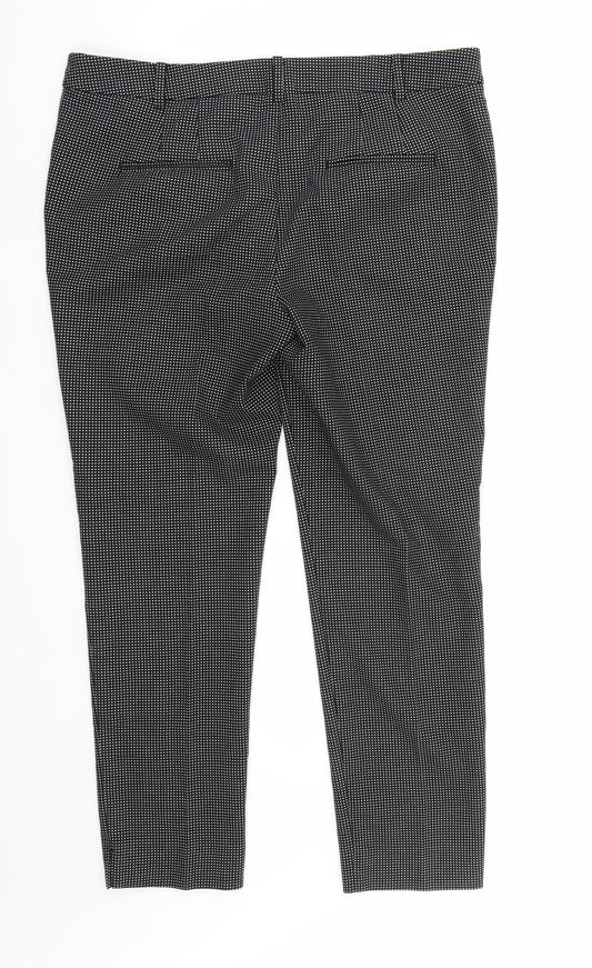 Womens UK Size 34 Zara Regular Fit  Black Trousers
