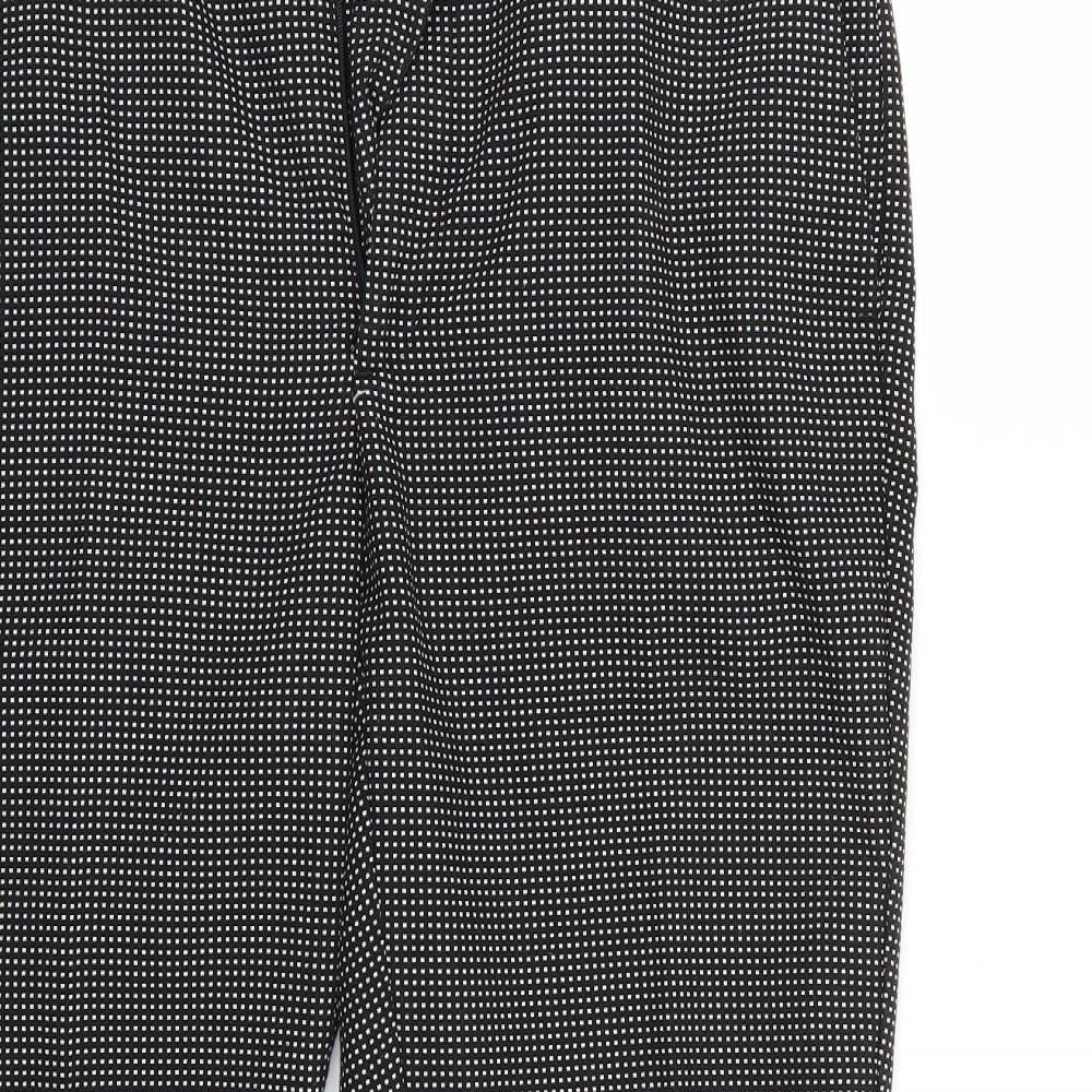 Womens UK Size 34 Zara Regular Fit  Black Trousers