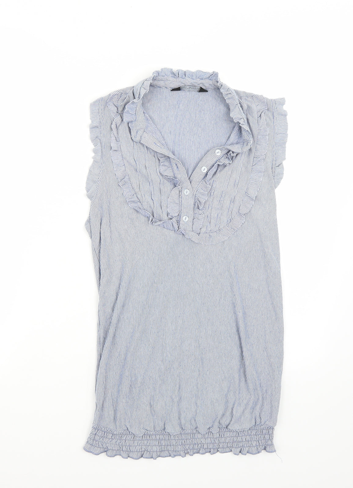 Dorothy Perkins Womens Blue Striped  Basic T-Shirt Size 10