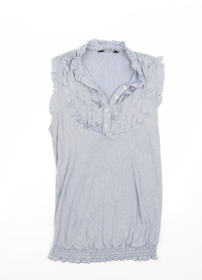 Dorothy Perkins Womens Blue Striped  Basic T-Shirt Size 10