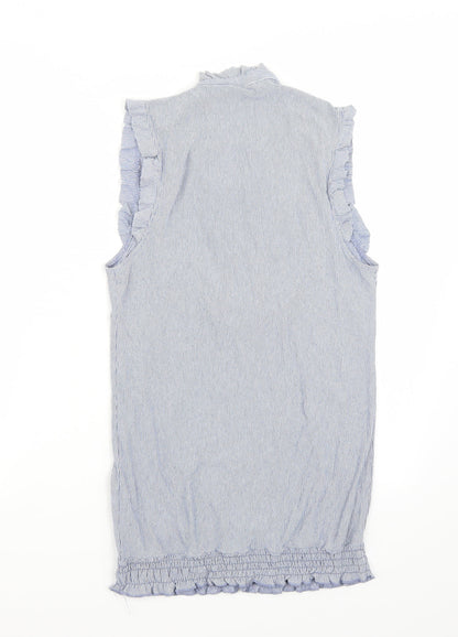 Dorothy Perkins Womens Blue Striped  Basic T-Shirt Size 10