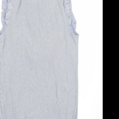 Dorothy Perkins Womens Blue Striped  Basic T-Shirt Size 10