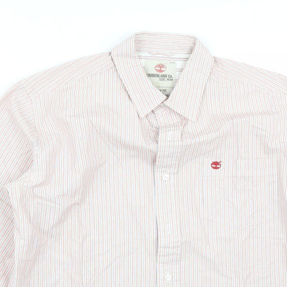 Timberland Mens Red Striped   Button-Up Size M