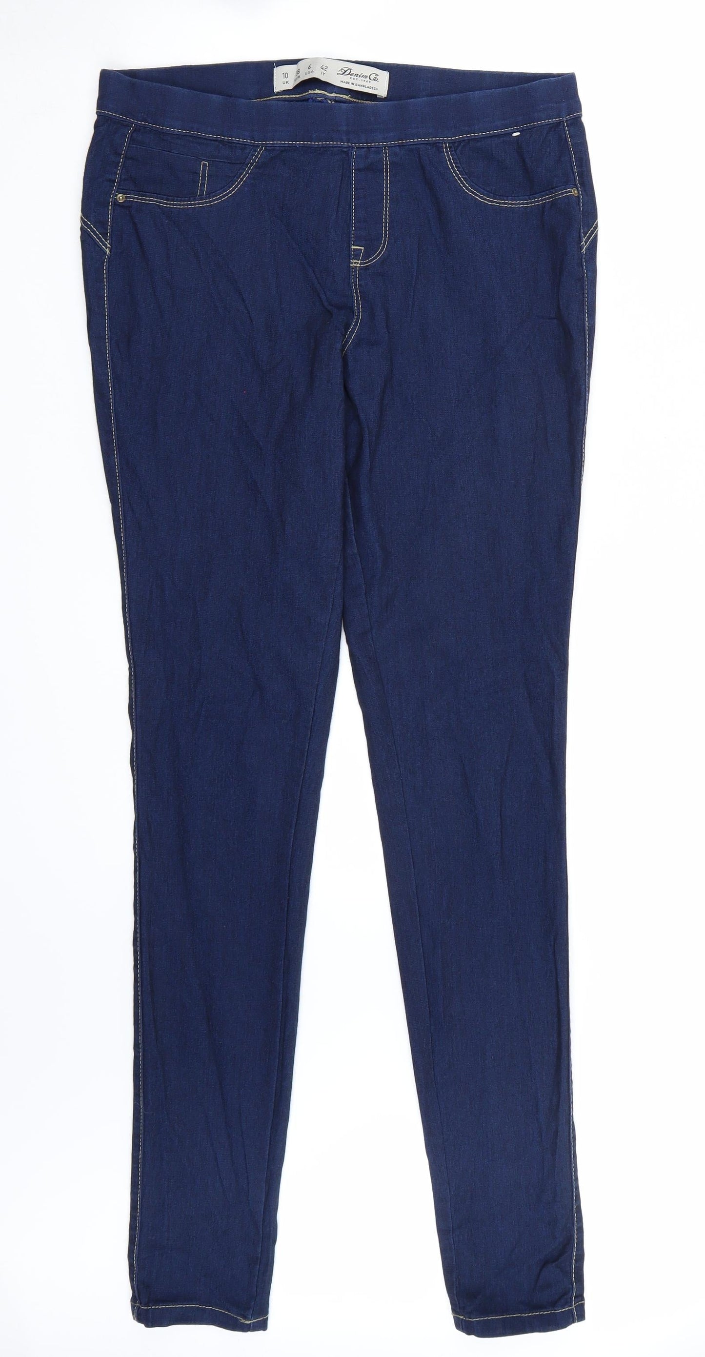 Denim & Co. Womens Blue   Skinny Jeans Size 10 L34 in