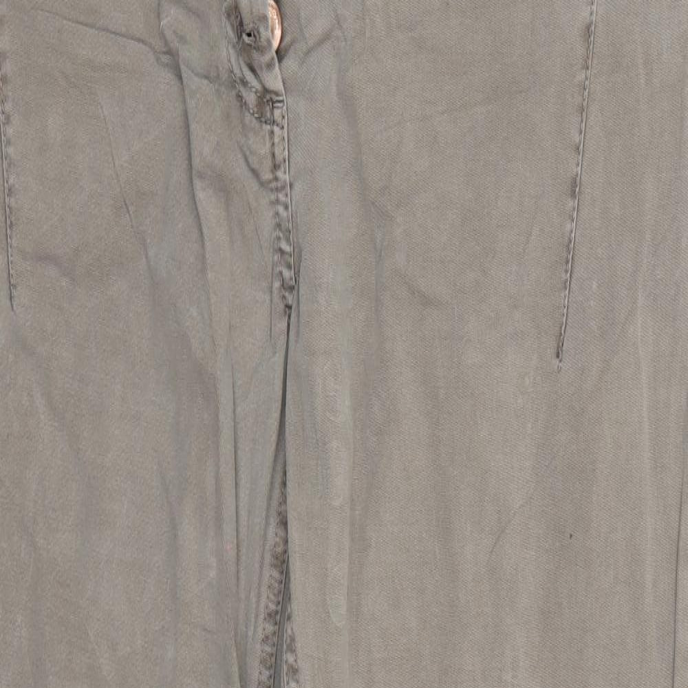 Womens UK Size 29 in Cecil Regular Fit Straight Green Jeans