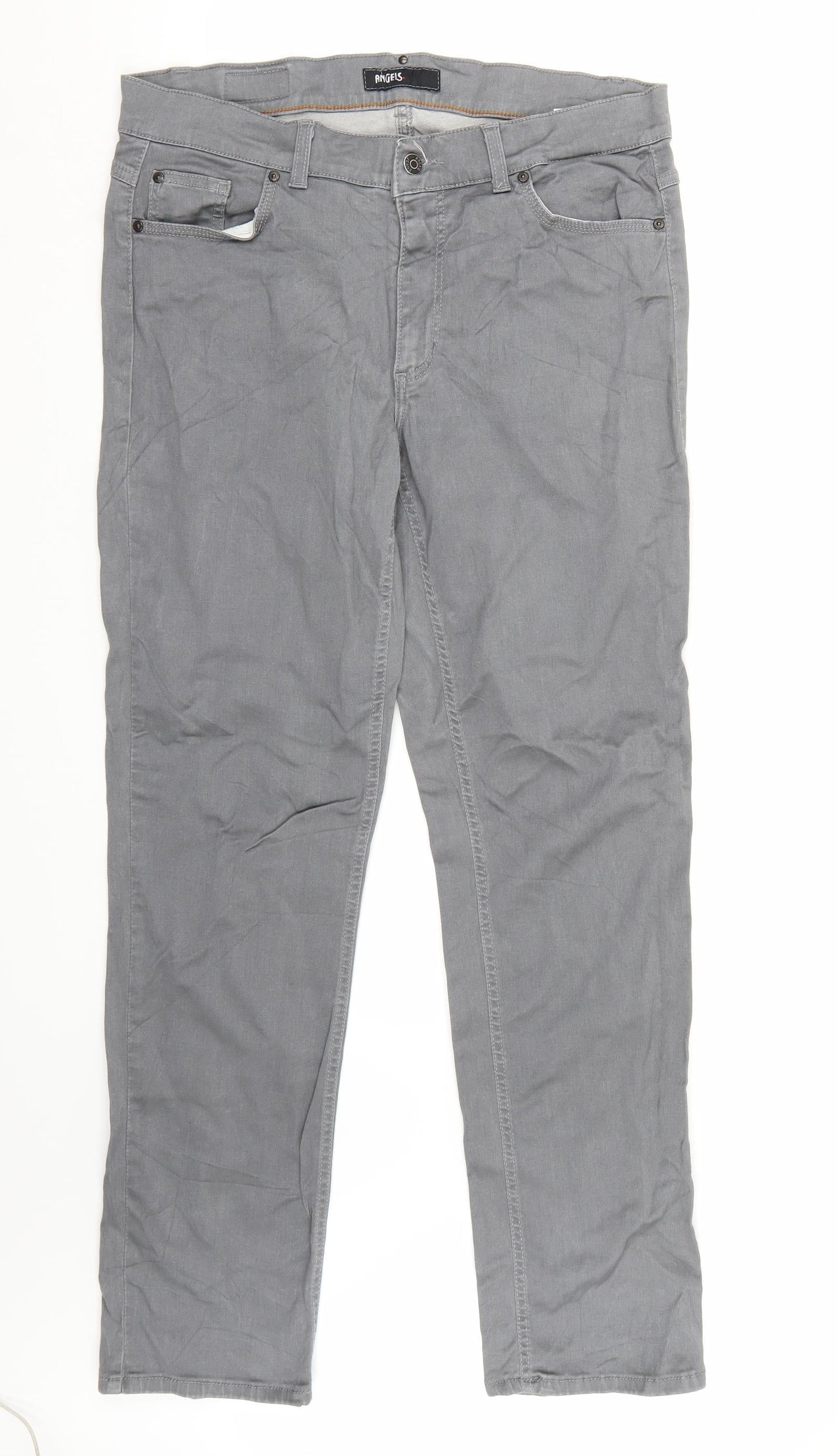 Womens UK Size 34 Angels Regular Fit Straight Grey Jeans