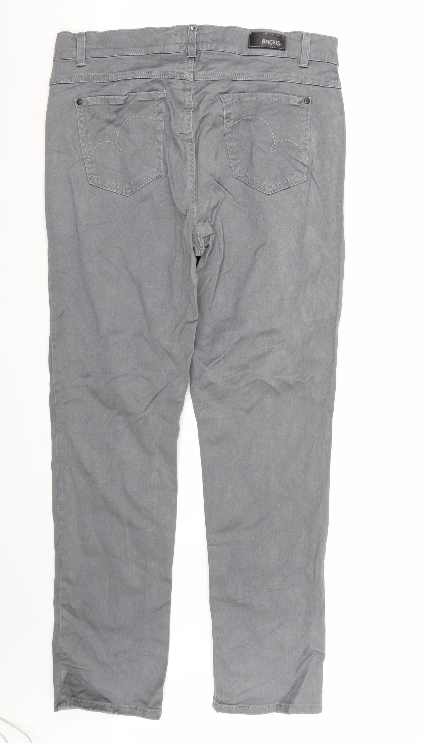 Womens UK Size 34 Angels Regular Fit Straight Grey Jeans