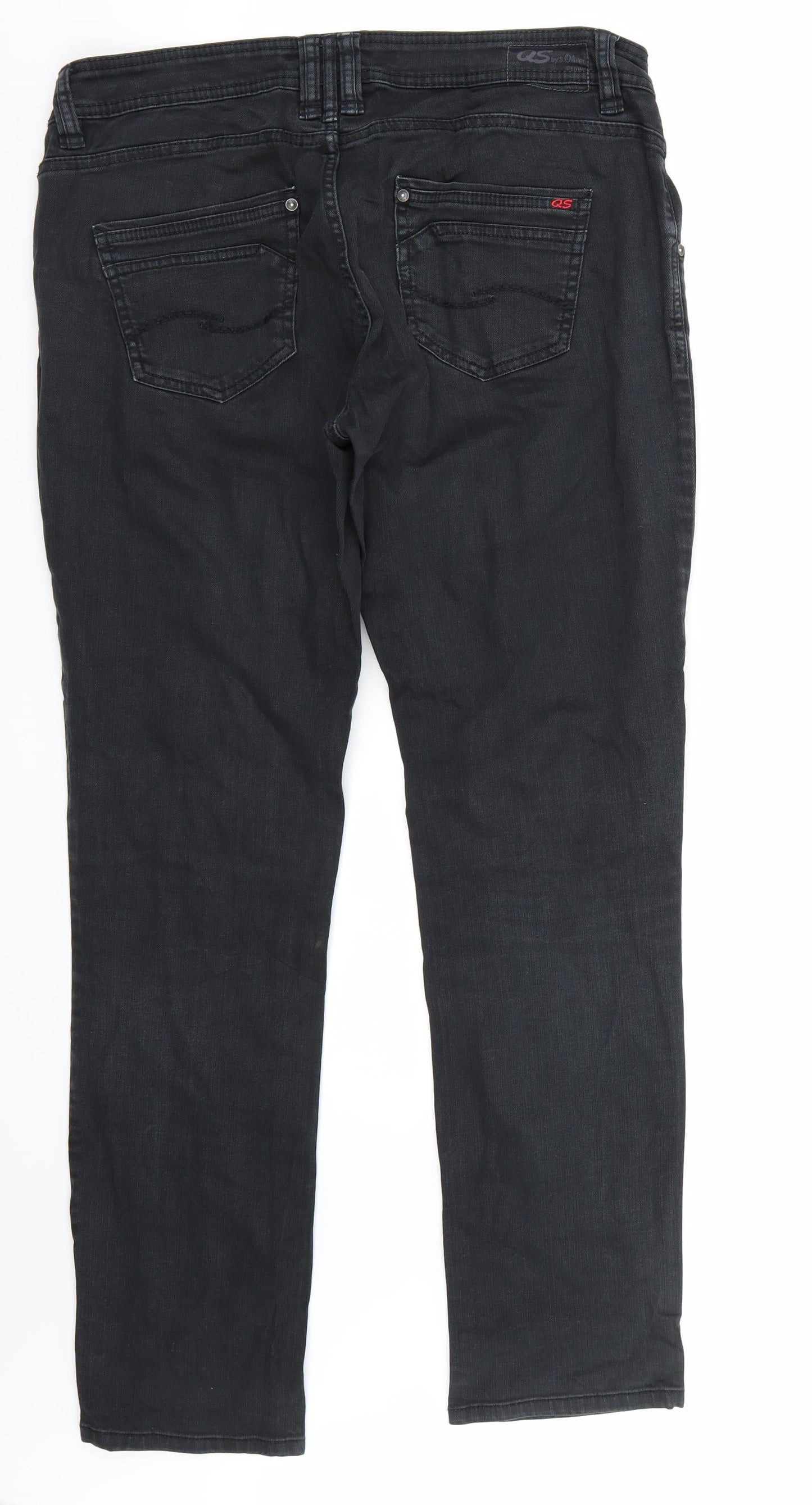 Qs Womens Black   Straight Jeans Size 42 L32 in