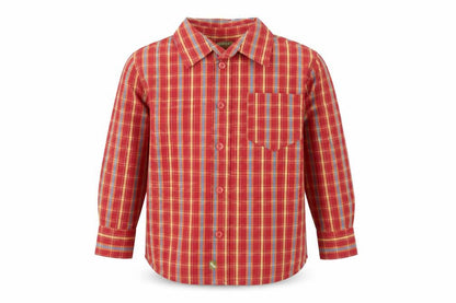 Matarello Boys Red Check  Basic Button-Up Size 5 Years