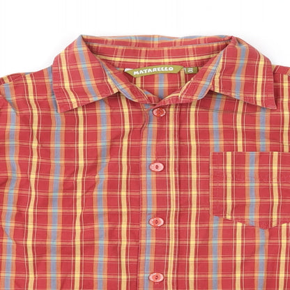 Matarello Boys Red Check  Basic Button-Up Size 5 Years
