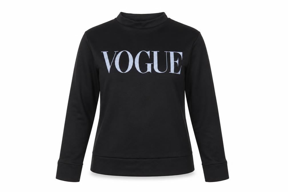 Womens Black   Pullover Sweatshirt Size M