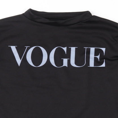 Womens Black   Pullover Sweatshirt Size M