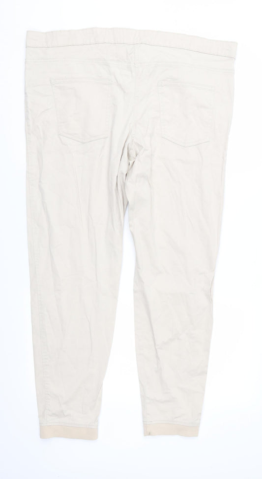 Womens UK Size 18 Janina Regular Fit Chino Beige Trousers