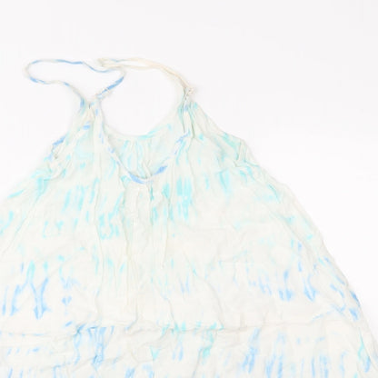 Papaya Womens White Geometric  Camisole Blouse Size S