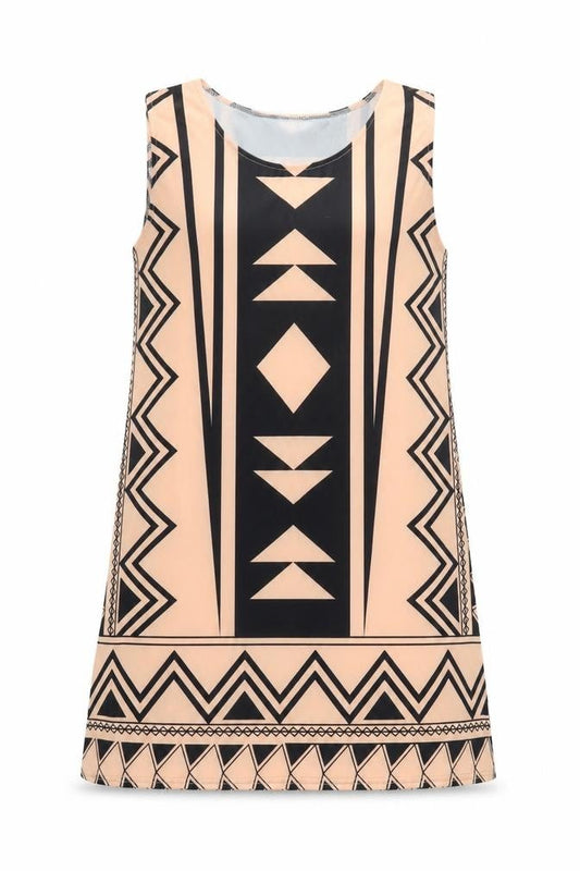Yoins Womens Pink Geometric  Shift  Size XL