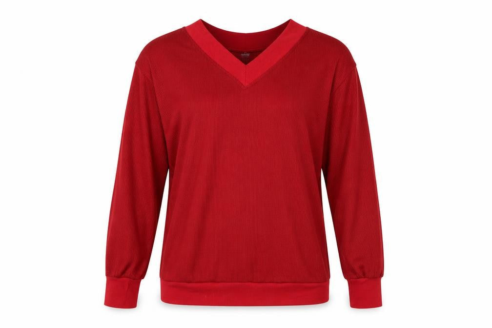 Womens UK Size L Preworn Red Basic Blouse
