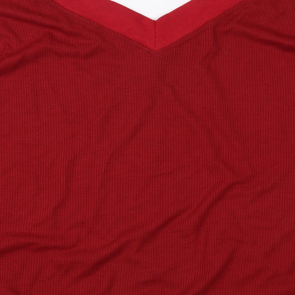 Womens UK Size L Preworn Red Basic Blouse