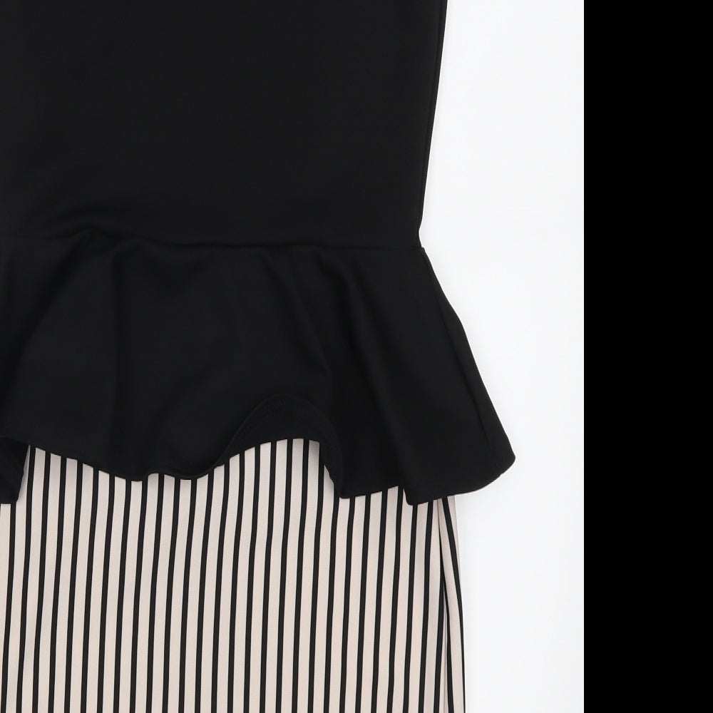 Dayla London Womens Black Striped  Mini  Size 12