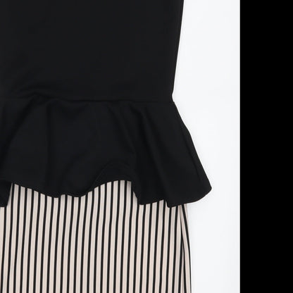 Dayla London Womens Black Striped  Mini  Size 12