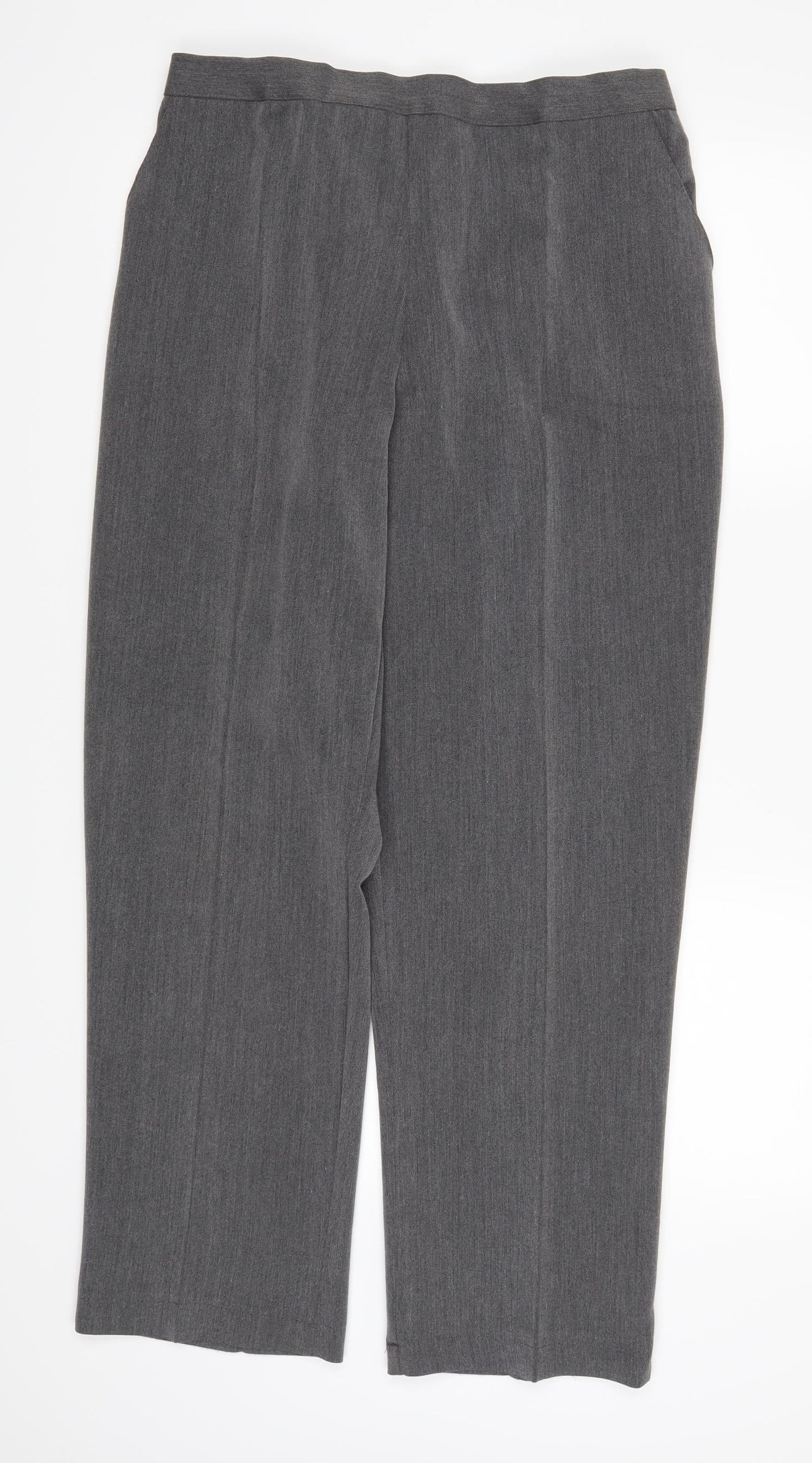 Womens UK Size 34 in Preworn Regular Fit  Grey Trousers