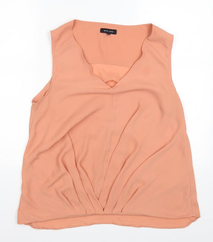 Womens UK Size 16 New Look Orange Basic Tank