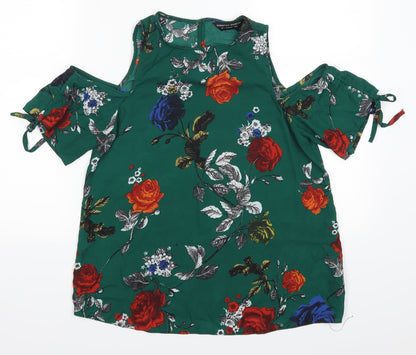 Womens UK Size 8 Dorothy Perkins Green Basic Blouse
