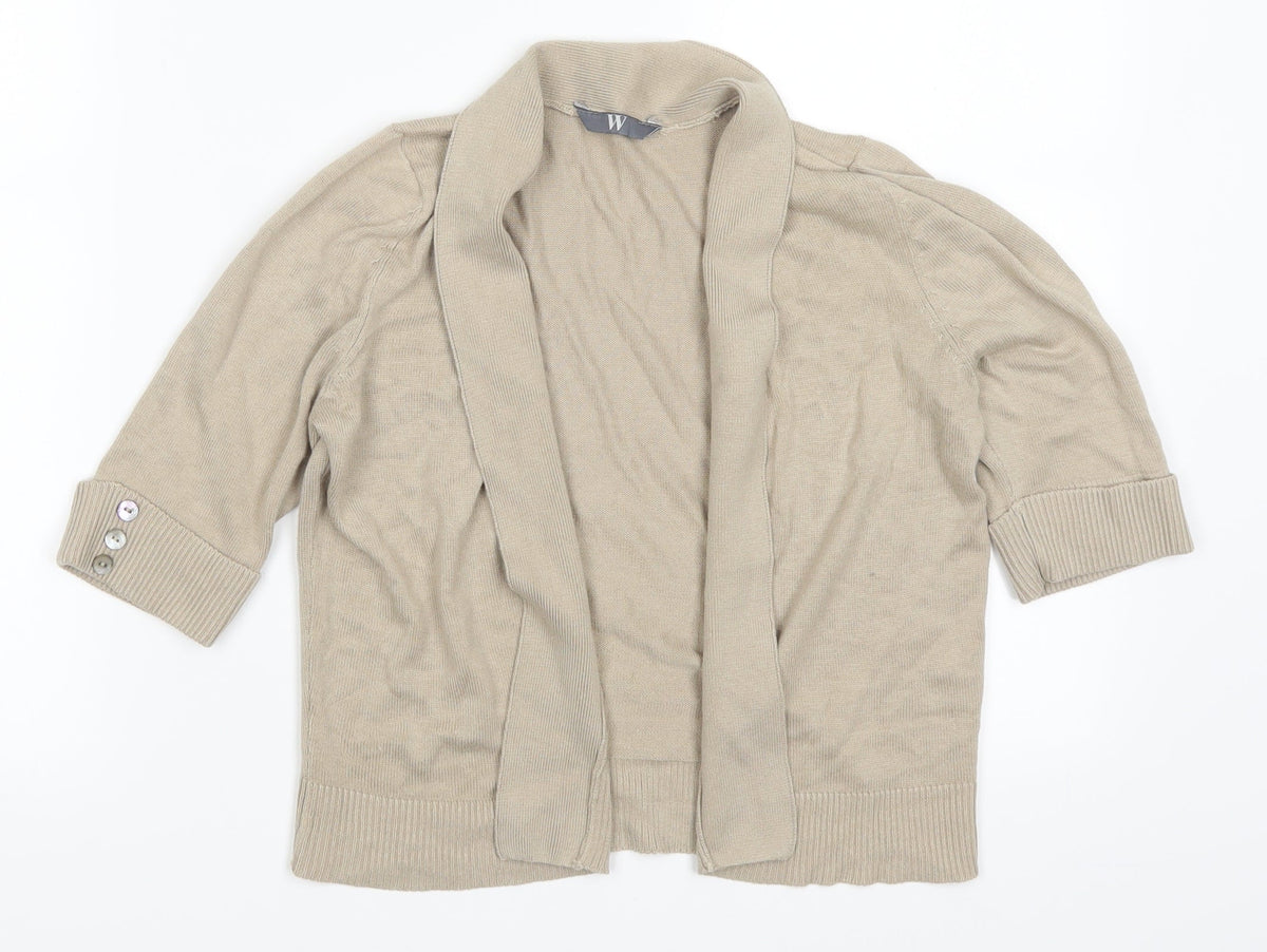 BHS Womens Beige   Cardigan Jumper Size 10