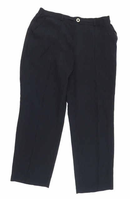 Womens UK Size 14 Marks and Spencer Regular Fit  Black Trousers