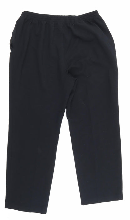 Womens UK Size 14 Marks and Spencer Regular Fit  Black Trousers
