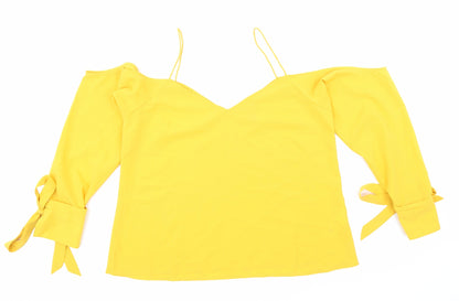 Womens UK Size 10 ASOS Yellow Camisole Blouse