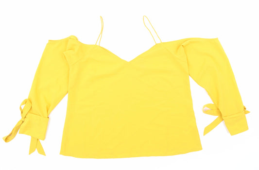 Womens UK Size 10 ASOS Yellow Camisole Blouse