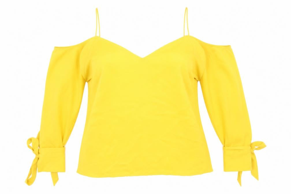 Womens UK Size 10 ASOS Yellow Camisole Blouse