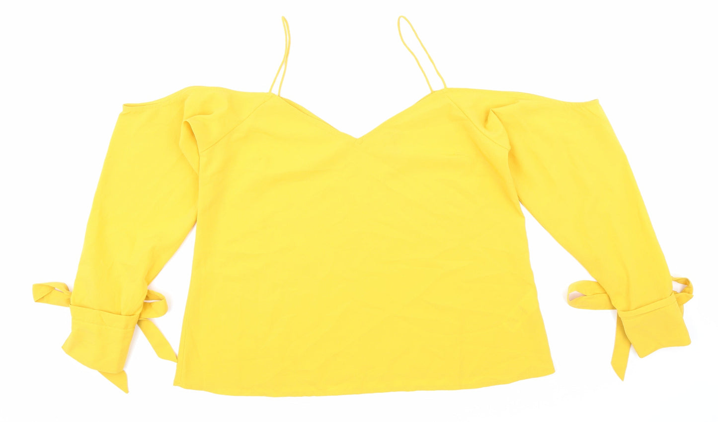Womens UK Size 10 ASOS Yellow Camisole Blouse