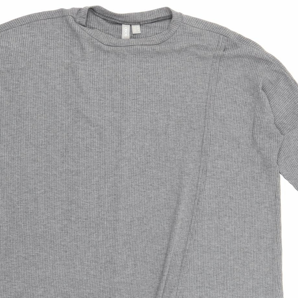 Womens UK Size 12 ASOS Grey Basic T-Shirt