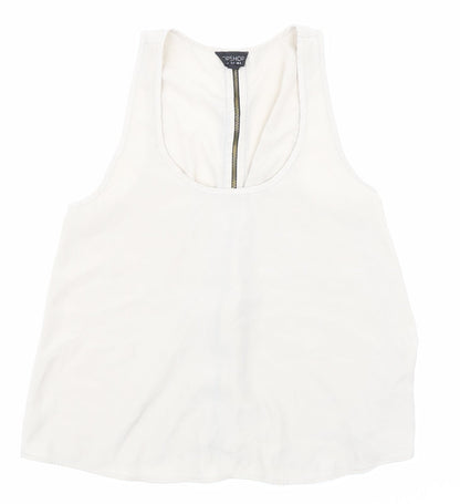 Womens UK Size 8 Topshop Beige Basic Blouse