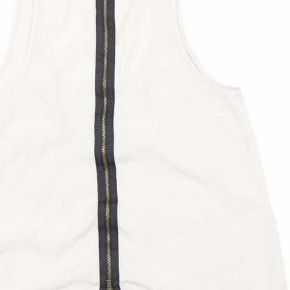 Womens UK Size 8 Topshop Beige Basic Blouse