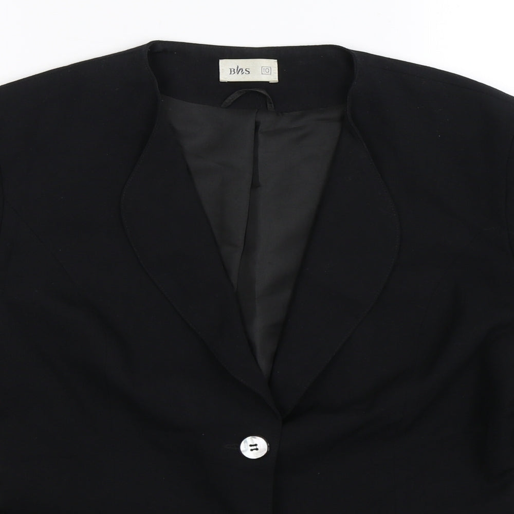 BHS Womens Black   Jacket Blazer Size 10