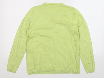 B&V Womens Green  Knit Cardigan Jumper Size M