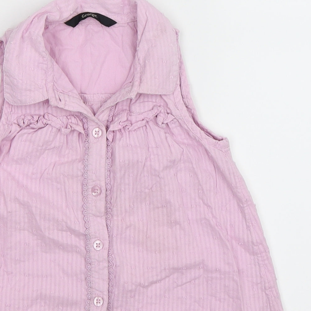 George Girls Pink   Shirt Dress  Size 2-3 Years