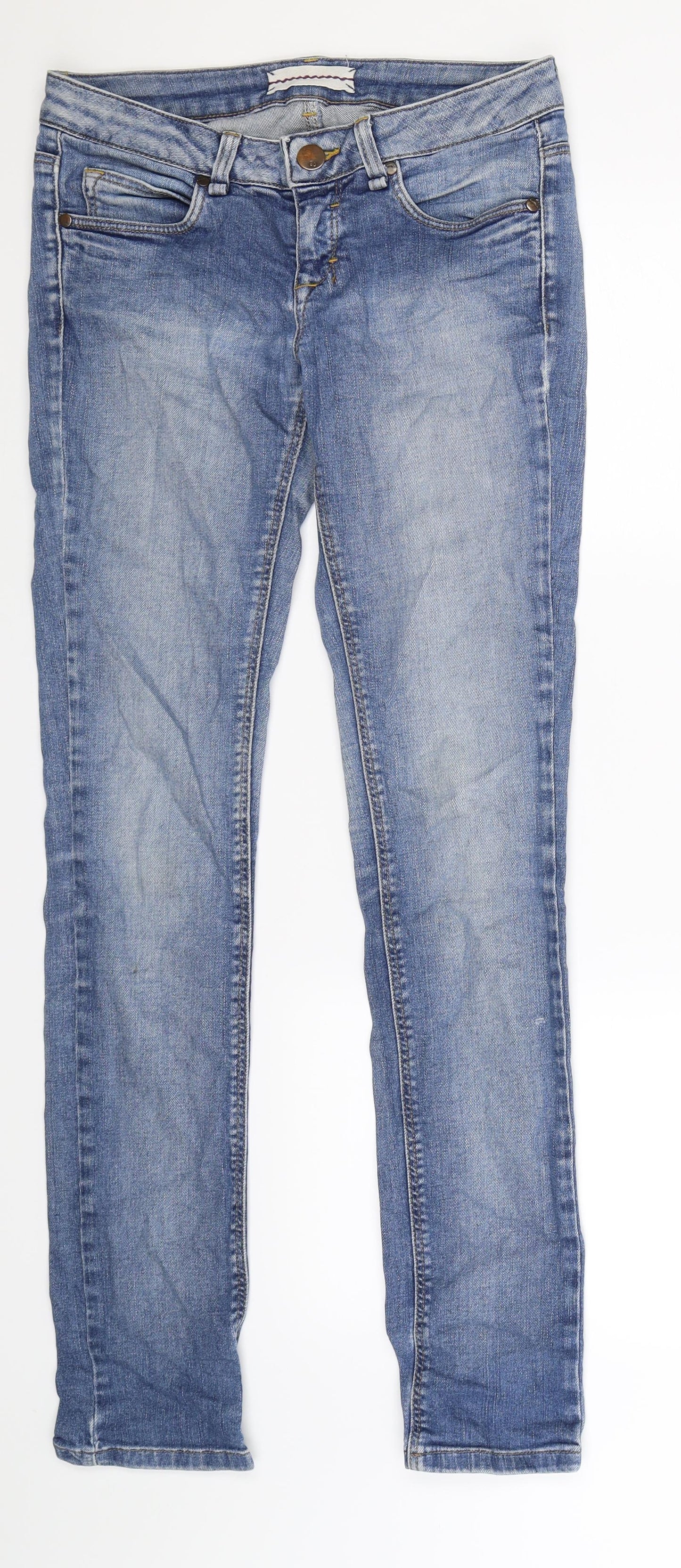Womens UK Size 28 in Preworn Extra-Slim Fit Skinny Blue Jeans