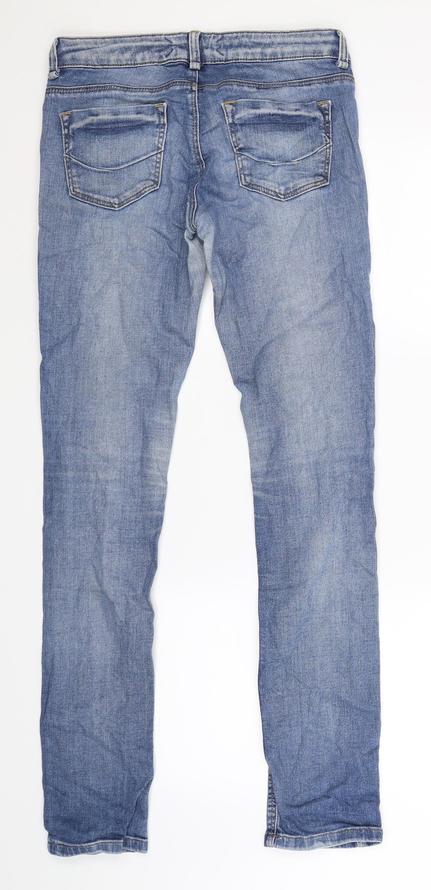 Womens UK Size 28 in Preworn Extra-Slim Fit Skinny Blue Jeans