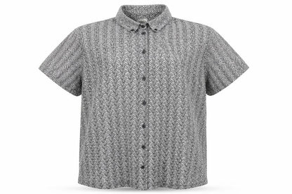 Essence Womens Grey  Knit Basic Button-Up Size 16