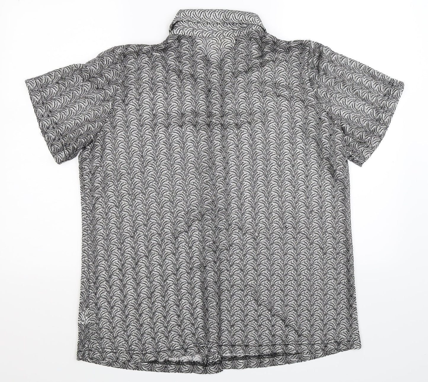 Womens UK Size 16 essence Grey Basic Button-Up