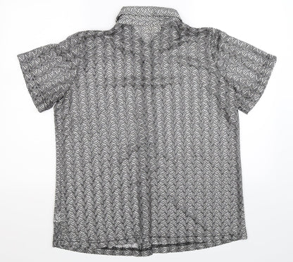 Womens UK Size 16 essence Grey Basic Button-Up