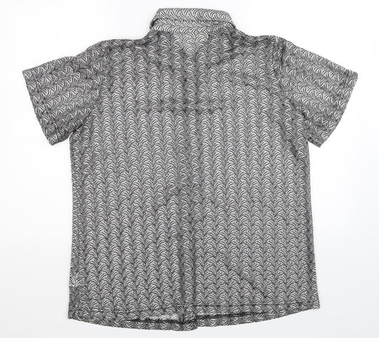 Womens UK Size 16 essence Grey Basic Button-Up