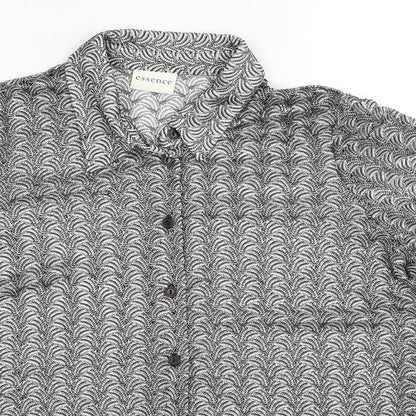 Womens UK Size 16 essence Grey Basic Button-Up