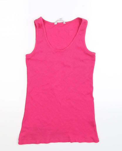 Womens UK Size 12 Red Herring Pink Basic Tank