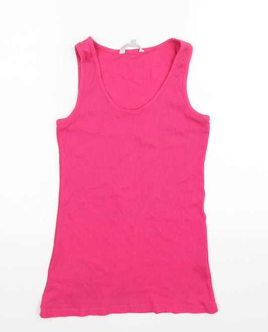 Womens UK Size 12 Red Herring Pink Basic Tank